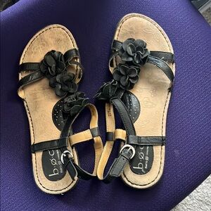 b.o.c. Black Braided Sandals
